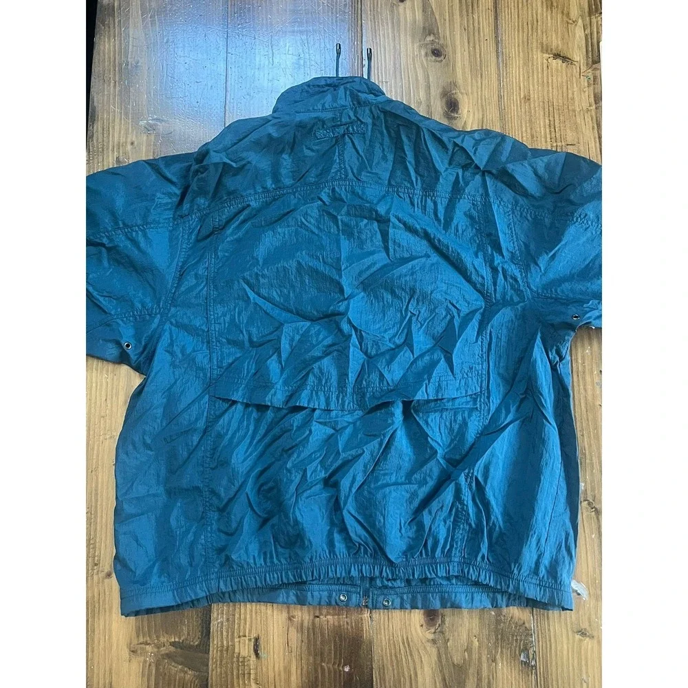 Vintage Nike Windbreaker Jacket Teal Blue‎ Full Zip Nylon Large F50105USH